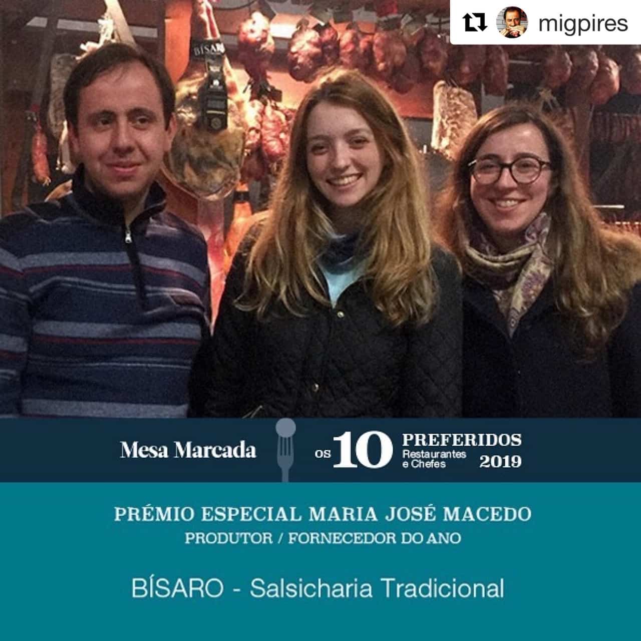 Bísaro - vence prémio produtor do ano Mesa Marcada