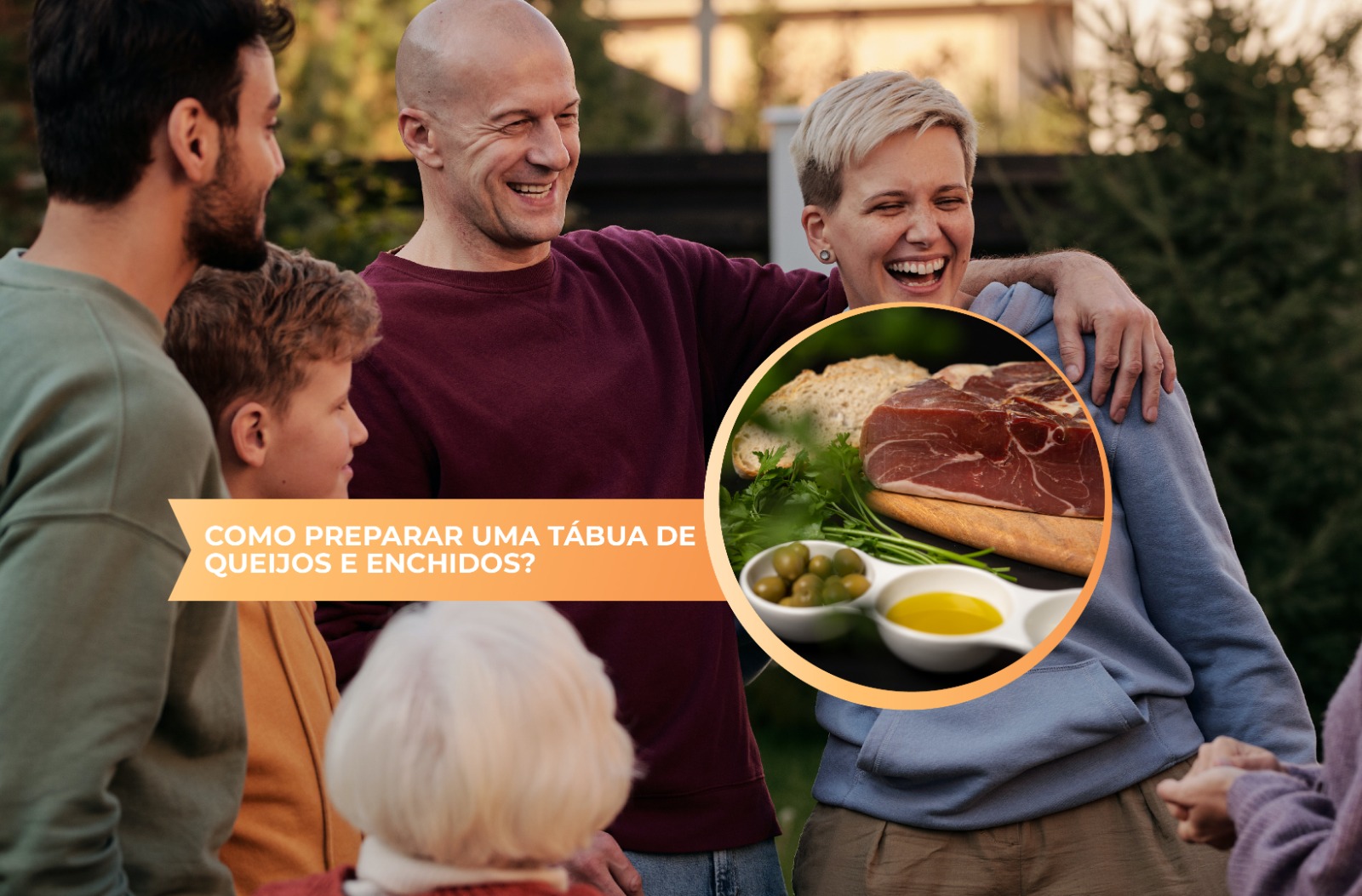 Tábua de queijos e enchidos