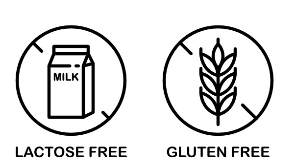 lactose e gluten free
