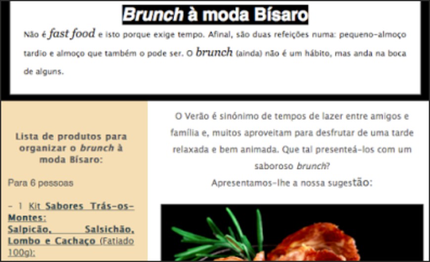 Brunch à moda da Bísaro