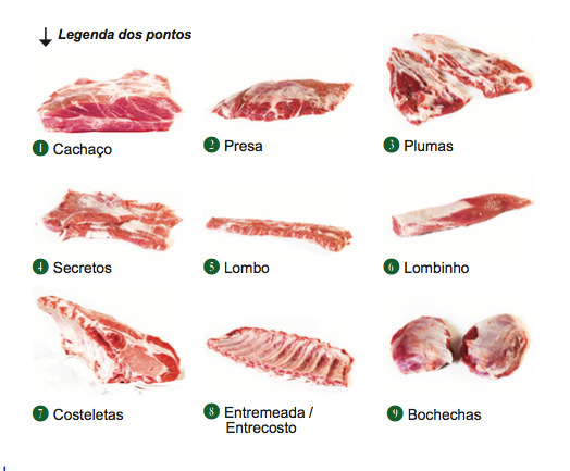 carnes frescas do porco b&iacute;saro